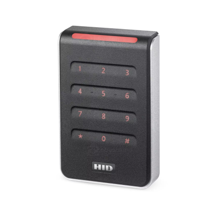 Cititor de proximitate HID Signo Reader 40K cu tastatura, RFID/NFC + BLE, OSDP Secure Channel, iCLASS/Seos/DESFire/Prox, 12Vdc, IP65 [2]