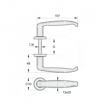 Clanta poarta pietonala FAC Cod MV/50, dimensiune tija 50-60mm [1]