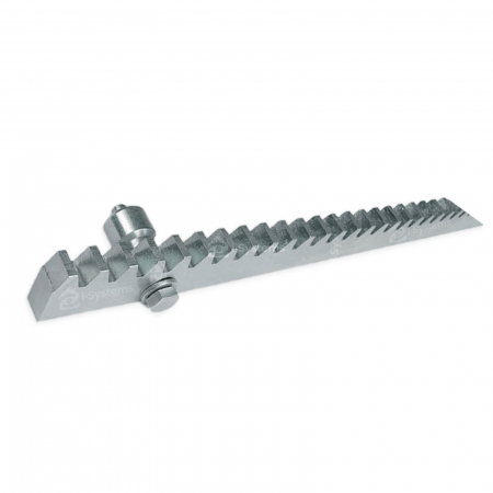 Cremaliere - Cremaliera metalica zincata FAAC 490122, 3 distantiere, 1m, pentru automatizari porti culisante