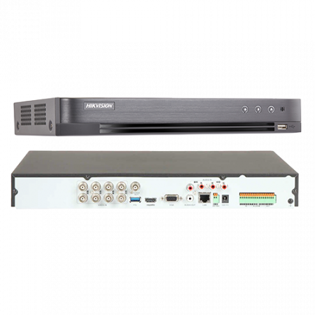 DVR Hikvision AcuSense iDS-7208HUHI-M2-SA, 8 canale video 8MP, Analiza video, Audio 'over coaxial' [2]