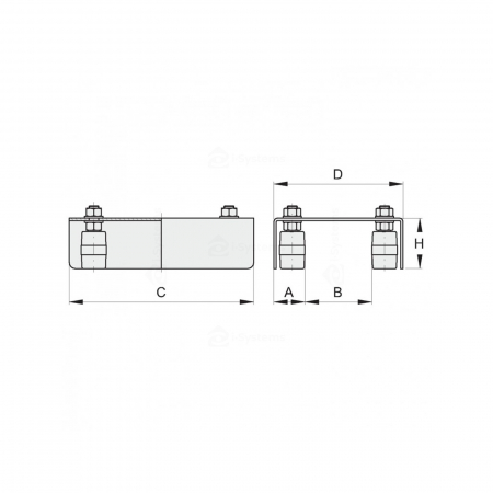 Ghidaj superior cu 4 role reglabil FAC Cod 223, D40mm, 0-110mm, poarta culisanta [1]