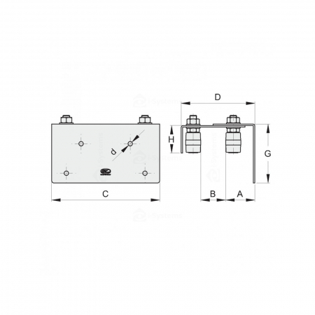 Ghidaj superior reglabil cu 4 role si placa de fixare FAC Cod 222L, D30mm, 0-70mm [1]