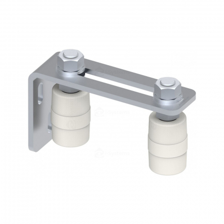 Automatizari Porti Culisante - Ghidaj superior reglabil cu 2 role si placa lunga de fixare Cod 212.0, 0-90mm