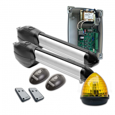 Kit-uri Porti Batante - Kit automatizare poarta batanta Roger Technology BE20/410, 4m/canat, 400Kg/poarta, 36V brushless