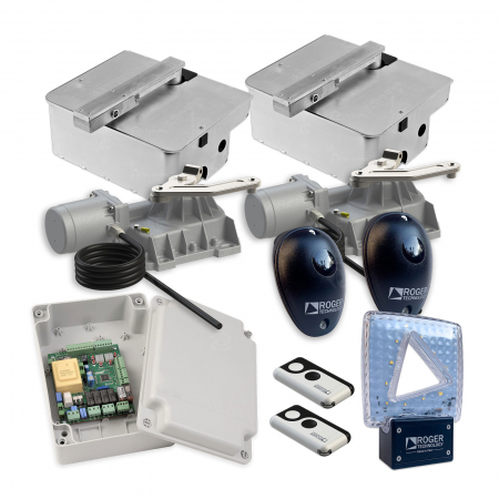 Kit-uri Porti Batante - Kit automatizare poarta batanta Roger Technology BR21/353/HS, 3m/canat, 400Kg, 36V