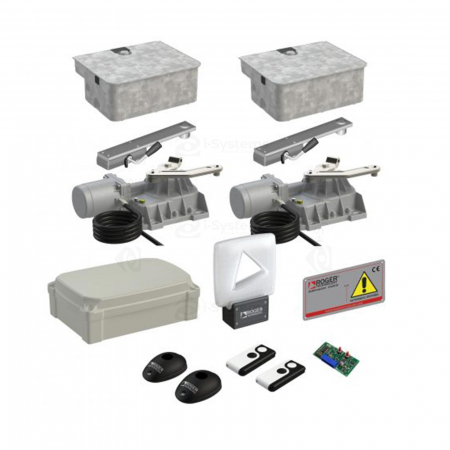 Kit-uri Porti Batante - Kit automatizare poarta batanta Roger Technology KIT BR21/353/HS, 3m, 400Kg, 230V