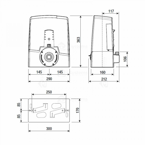 Kit automatizare poarta culisanta CAME BXV 8K01MS-003, 400Kg, 14m/canat, 24V [8]