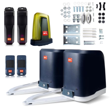 Kit-uri Porti Batante - Kit automatizare porti batante BFT VIRGO SMART BT A20, 24V, 2m/canat, 200kg, cu fotocelule si lampa LED