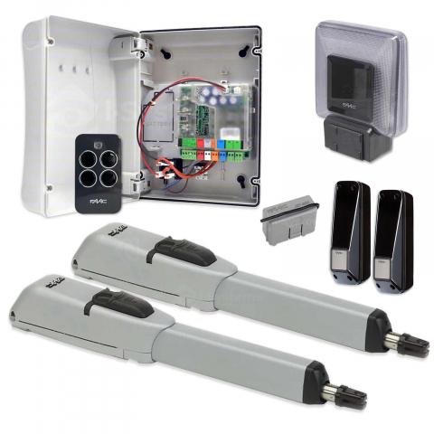 Kit-uri Porti Batante - Kit automatizare porti batante FAAC 415 24V, 2.5m/canat, flux trafic intensiv, 24V