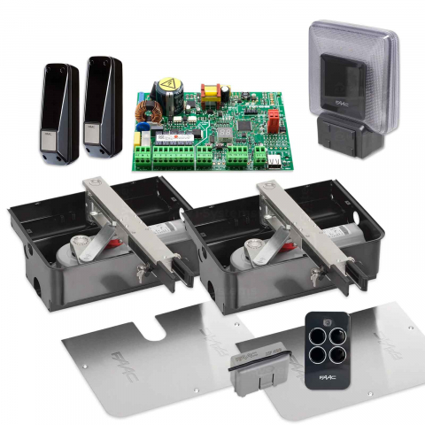 Kit-uri Porti Batante - Kit automatizare porti batante FAAC 770 2m/canat, 500Kg, actuator ingropat, 230V AC