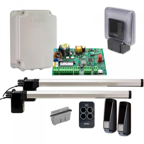 Kit-uri Porti Batante - Kit automatizare porti batante FAAC Eco Start 412, uz rezidential, 1.8m/canat, 230V AC