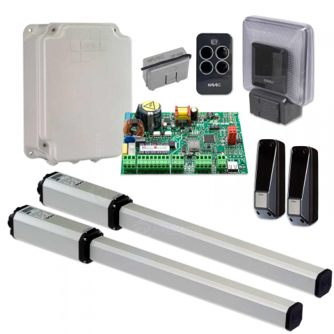 Kit-uri Porti Batante - Kit automatizare porti batante FAAC 402 SBS 3m/canat, actuator hidraulic, 230V