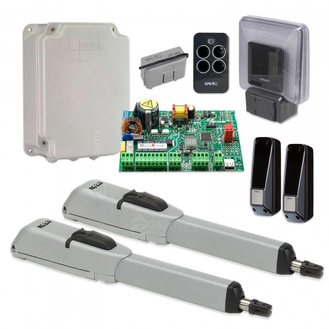 Kit-uri Porti Batante - Kit automatizare porti batante FAAC 415, 2.5m/canat, flux trafic mediu, 230V AC