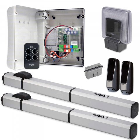 Kit-uri Porti Batante - Kit automatizare porti batante FAAC S450H CBAC 2m/canat, actuator hidraulic, 24V