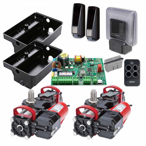 Kit-uri Porti Batante - Kit automatizare porti batante FAAC S800 ENC SBW 4m/canat, 800Kg, actuator ingropat, 230V AC