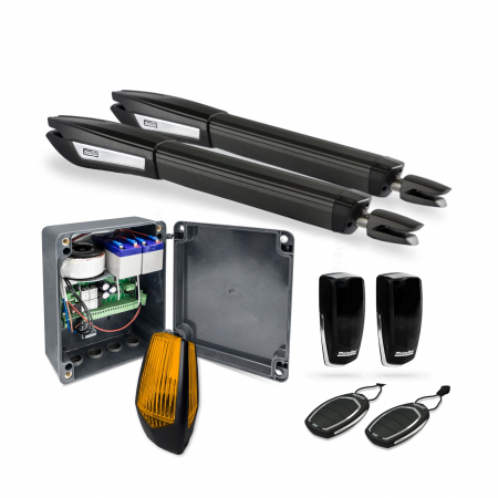 Kit-uri Porti Batante - Kit automatizare poarta batanta Motorline JAG 400, 24V, 5m/canat, 500Kg/poarta, 80W | i-Systems.ro