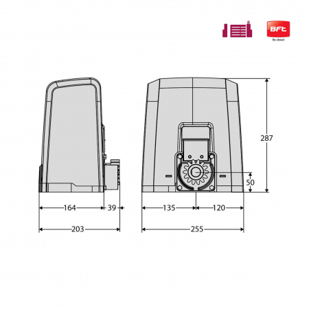 Kit automatizare poarta culisanta BFT Deimos AC-A800, 800Kg/poarta, 4m cremaliera, 230Vac [4]