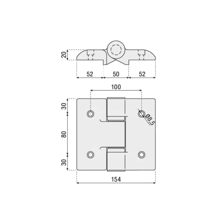 Kit feronerie Bi-Folding HI-MOTIONS Eco Full + balamale, deschidere 4m, 400Kg pentru porti batante pliabile [5]