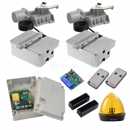Kit-uri Porti Batante - Kit motor ingropat Roger Technology R21/353 pentru porti batante, 3.5 m/canat, 230V