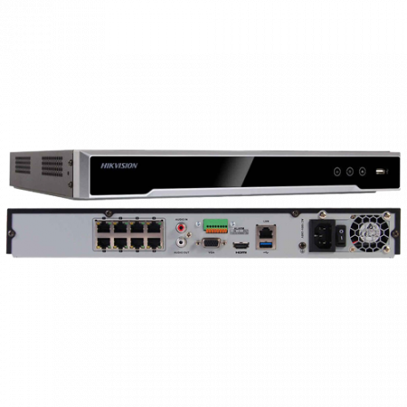 NVR Hikvision DS-7608NI-I2-8P, 8 canale 12MP 4K + 8 porturi PoE, alarma, H.265+ [1]