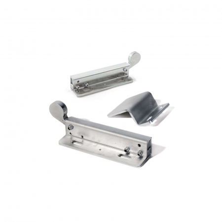 Accesorii Feronerie Batante - Opritor mecanic porti batante Motorline STOP-LOCK, otel galvanizat, reversibil, la exterior