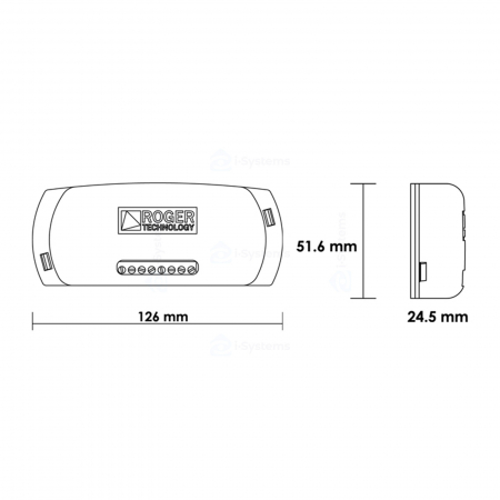 Receptor radio Roger Technology R93/RX2RC/1, 2 canale, 1000 coduri, 433.92 MHz, cod saritor [2]