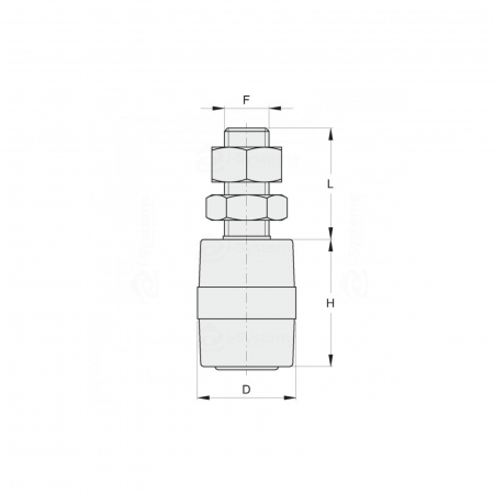 Rola de ghidaj din teflon FAC Cod 118, D40x60mm, surub de prindere M16, poarta culisanta [1]