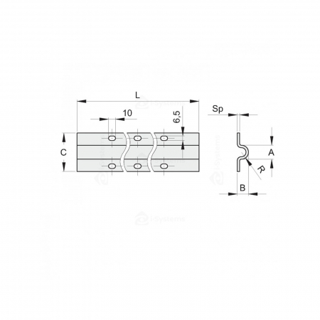 Sina culisanta zincata aplicata pe beton FAC Cod 720/Z3F profil U, D20mm, 3m, poarta culisanta [1]