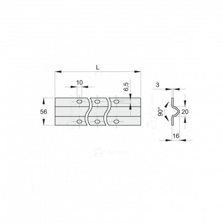Sina culisanta zincata aplicata pe beton FAC Cod 701/ZF profil V, 6m, poarta culisanta [1]