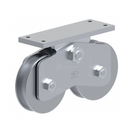 Accesorii Feronerie Culisante - Sistem role zincate cu rulment FAC Cod 743.160 profil U, D160mm, 1240Kg/sistem