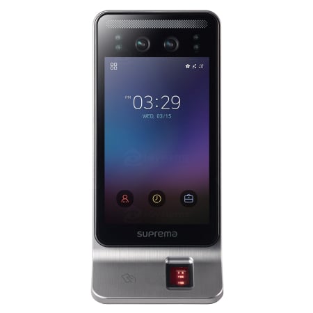 Terminal biometric multimodal Suprema FaceStation F2 FSF2-ODB, recunoastere faciala AI <0.5 s, RFID, NFC, BLE, 100.000 utilizatori, IP65 [11]