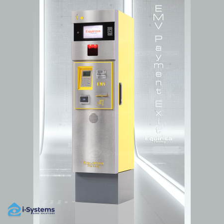 Terminal de iesire parcare cu plata EMV Equinsa SENSE BC Scanner EMV EXIT, scanare ticket Barcode, NFC si integrare ANPR [1]
