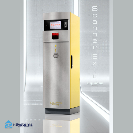 Terminal de iesire parcare Equinsa SENSE BC Scanner Exit Machine cu scanare ticket Barcode, cititor 2D si integrare ANPR [1]