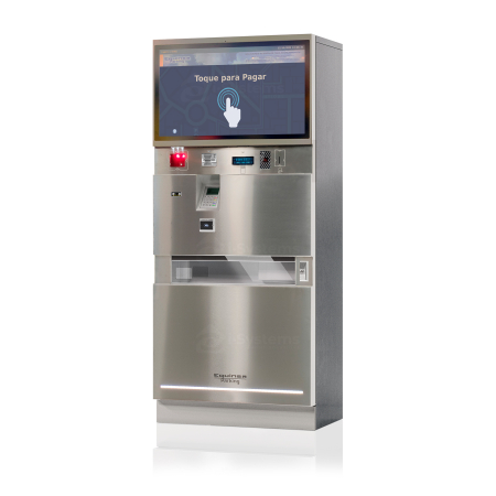 Terminale Parcare - Terminal plata parcare Equinsa SENSE CdB 32” Self-Service Cashless & Cash, cu plata EMV, NFC, QR pentru parcari inteligente, trafic intens, Smart City