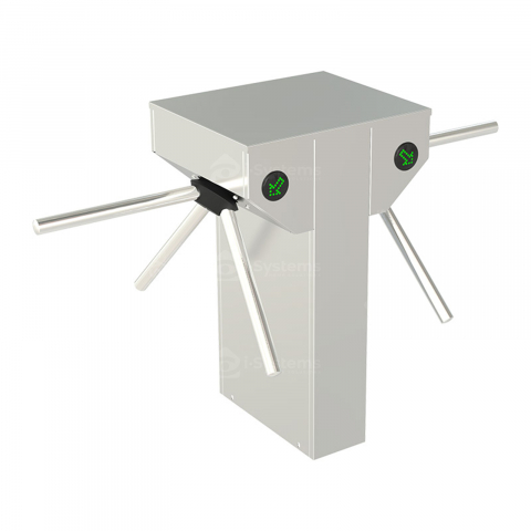 Turnicheti si Porti Acces - Turnichet bidirectional CAME OZAK 500E D, tip tripod cu brate fixe, dublu semiautomat, electromecanic, corp din inox cu un picior