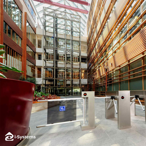 Turnichet poarta batanta CAME Ozak 705E N1 pentru persoane cu dizabilitati, otel inoxidabil, panou plexiglas [1]