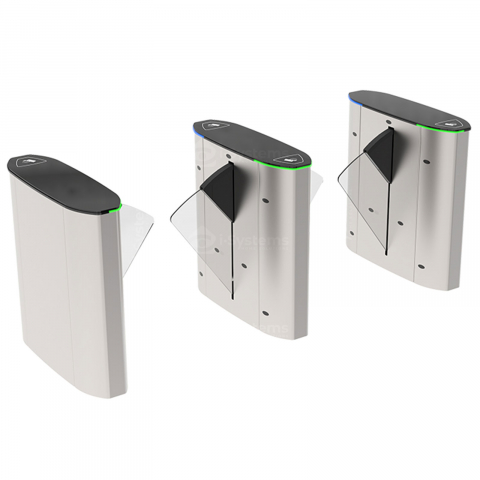 Turnicheti si Porti Acces - Turnichet poarta rapida speed-gate CAME Ozak HG 02 GL DP, bidirectionala, retractabila, 1 pasaj de trecere, aripi din sticla securizata