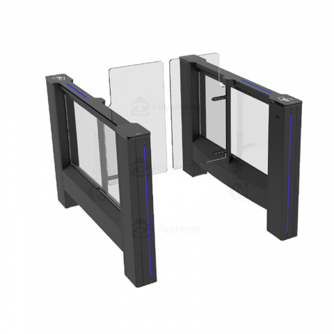 Turnichet poarta rapida glisanta speed-gate CAME Ozak PG 03 55, retractabila, aripi din sticla securizata, pasaj trecere de la 55cm [6]