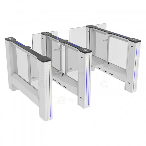 Turnicheti si Porti Acces - Turnichet poarta rapida glisanta speed-gate CAME Ozak PG 03 55, retractabila, aripi din sticla securizata, pasaj trecere de la 55cm