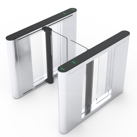 Porti Rapide Speed-Gate - Turnichet poarta batanta speed gate TANSA Vision Touch, motor BLDC 24V, aripi sticla securizata, control acces enterprise