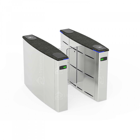 Turnichet poarta rapida glisanta speed-gate CAME Ozak SG 55, retractabila, unitate centrala, aripi din sticla securizata [5]