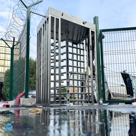 Turnichet vertical full-height TANSA LTF 113, 3 brate 120°, inox AISI 304/316, bidirectional, fail-safe, pasaj 560 mm, MCBF 5.000.000, ~20 persoane/min [1]