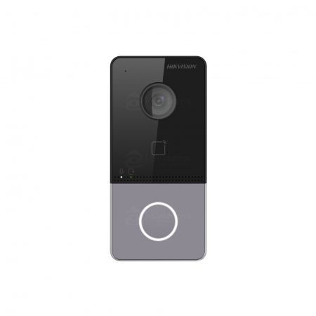 Posturi Exterioare - Videointerfon de exterior Hikvision DS-KV6113-WPE1, 2MP, 1 familie, PoE, card-reader, montaj aparent