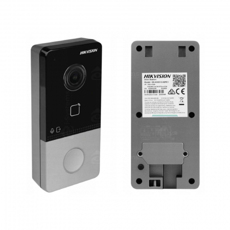 Videointerfon de exterior Hikvision DS-KV6113-WPE1, 2MP, 1 familie, PoE, card-reader, montaj aparent [3]