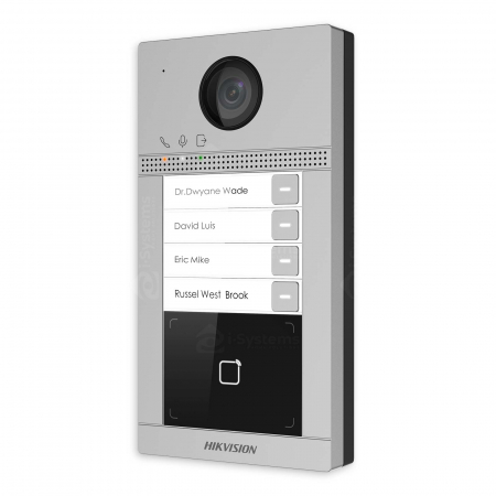Posturi Exterioare - Videointerfon de exterior IP WiFi Hikvision DS-KV8413-WME1/S, aparent, 4 familii, IR 3m
