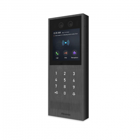 Posturi Exterioare - Videointerfon IP Akuvox X912S, SIP high-end, post de apel cu ecran tactil de 4”, recunoastere faciala, cod QR, BLE, cititor RFID, PIN, IP65/IK10