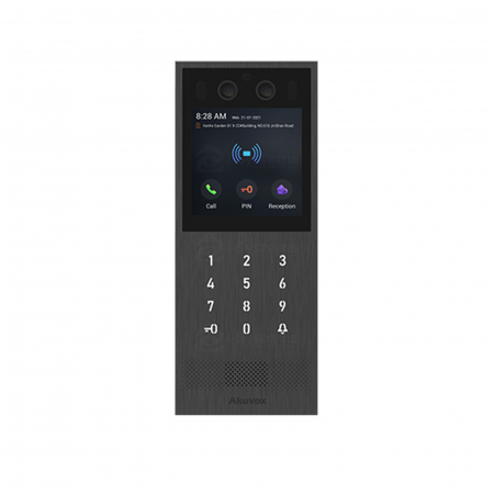 Videointerfon IP Akuvox X912S, SIP high-end, post de apel cu ecran tactil de 4”, recunoastere faciala, cod QR, BLE, cititor RFID, PIN, IP65/IK10 [3]