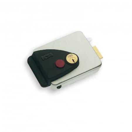 Accesorii Feronerie Batante - Zavor electromagnetic aplicat cu buton Cod 2770DX, 12V, deschidere partea dreapta