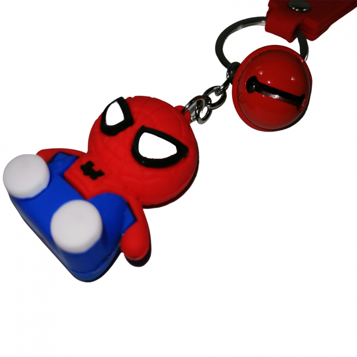Breloc Spiderman pentru copii, cauciuc, rosu, 21 cm [2]