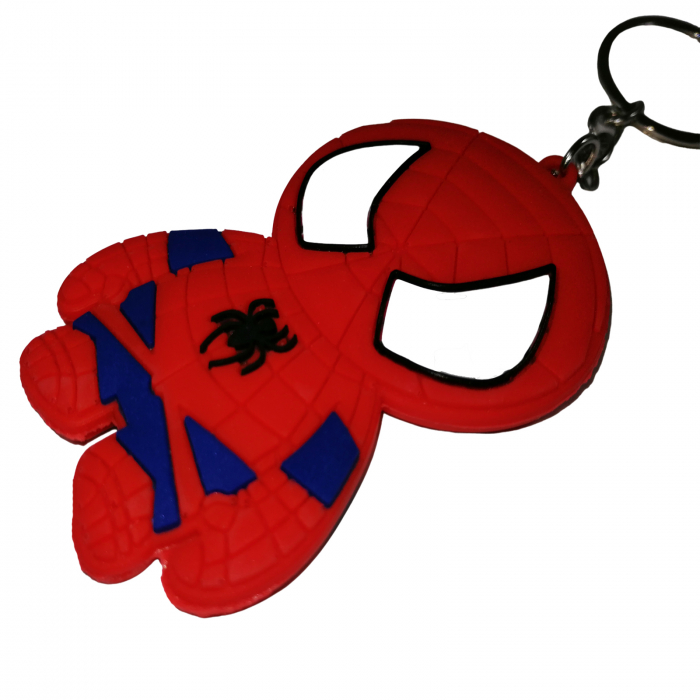 Breloc Spiderman pentru copii, cauciuc, rosu, 22 cm [2]